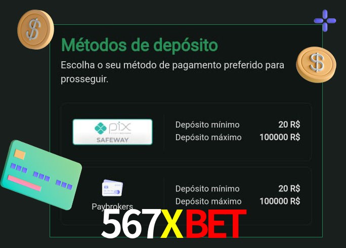 O cassino 567Xbet oferece uma grande variedade de métodos de pagamento